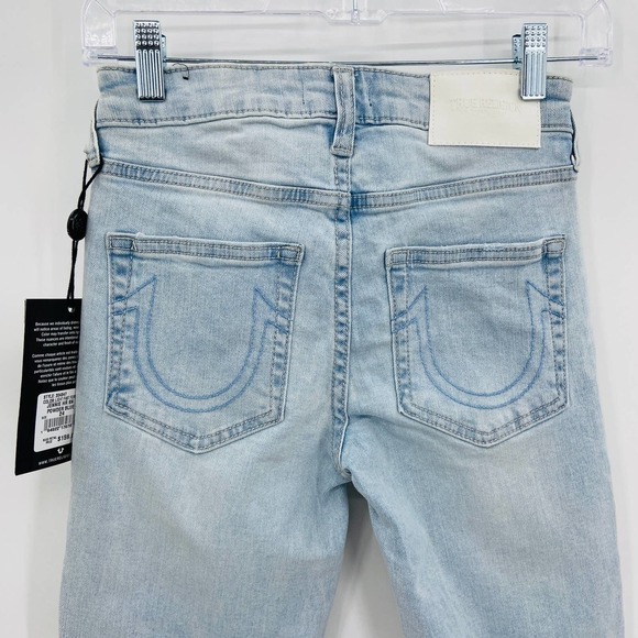 NWT TRUE RELIGION Jennie Curvy High Rise Skinny Light Blue Wash Jeans Size 24 - Picture 6 of 10